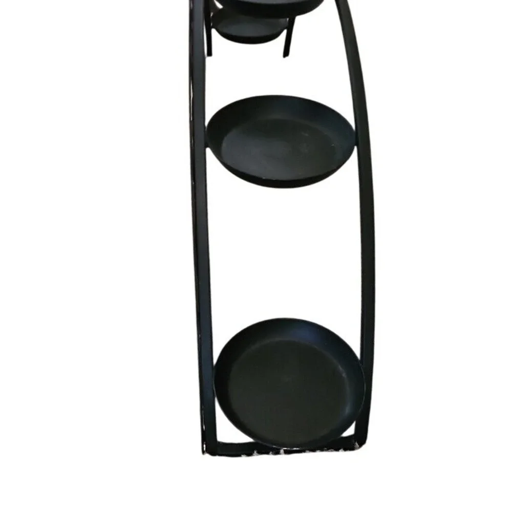 PartyLite Couture Hearthside Pillar Candle Holder Black Magnetic Panels
